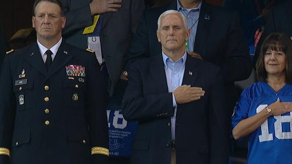 pence national anthem